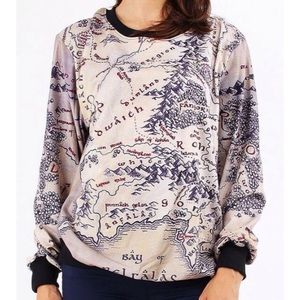 🔴 LOTR Map of Middle Earth Sweater